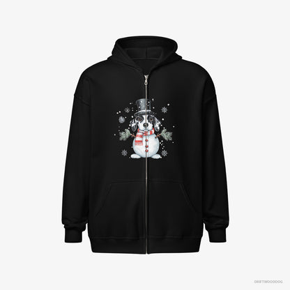 Dalmatian in a Snowman Suit Black Hoodie