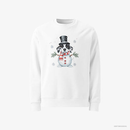 Dalmatian in a Snowman Suit White Sweatshirt