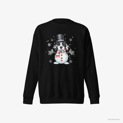 Dalmatian in a Snowman Suit Black Sweatshirt