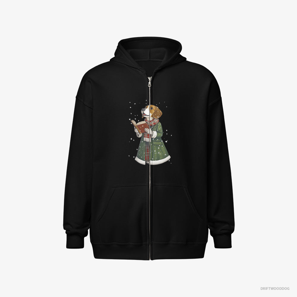 Beagle Singing Holiday Carols Full-Zip Hoodie