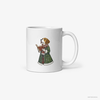 Beagle Singing Holiday Carols White Mug