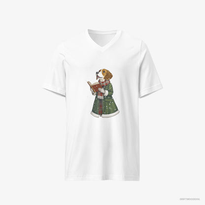 Beagle Singing Holiday Carols White T-Shirt