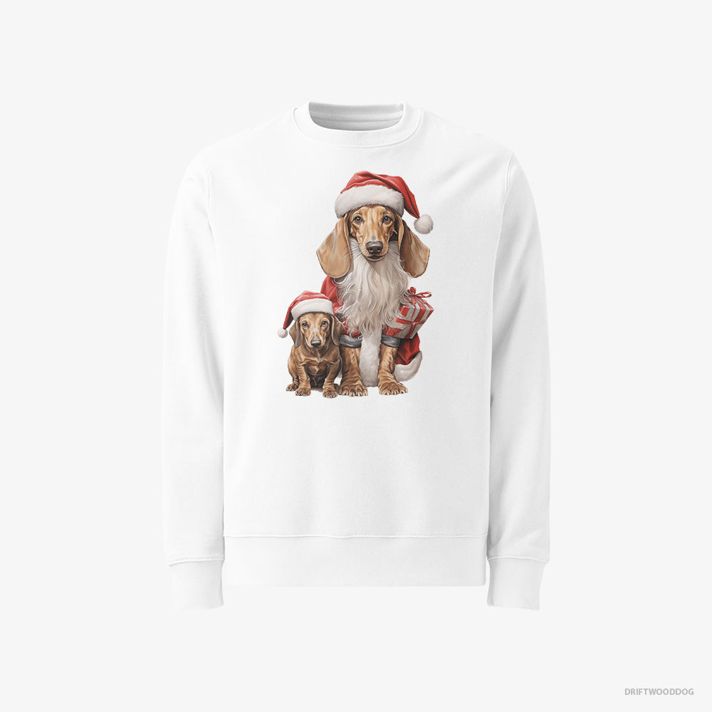 Dachshund with its Puppy Ready for the Christmas Classic Sweatshirt