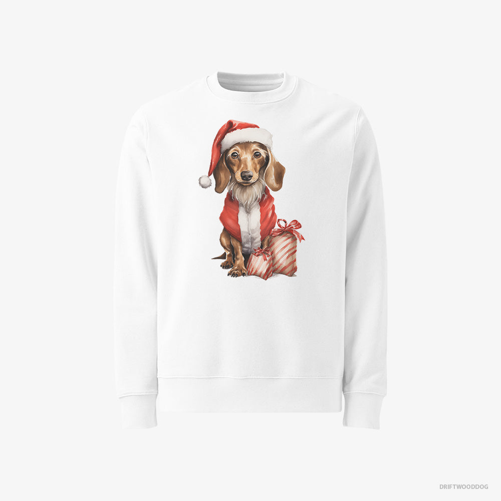 Dachshund in a Santa Costume with Christmas Bags Classic Sweatshirt