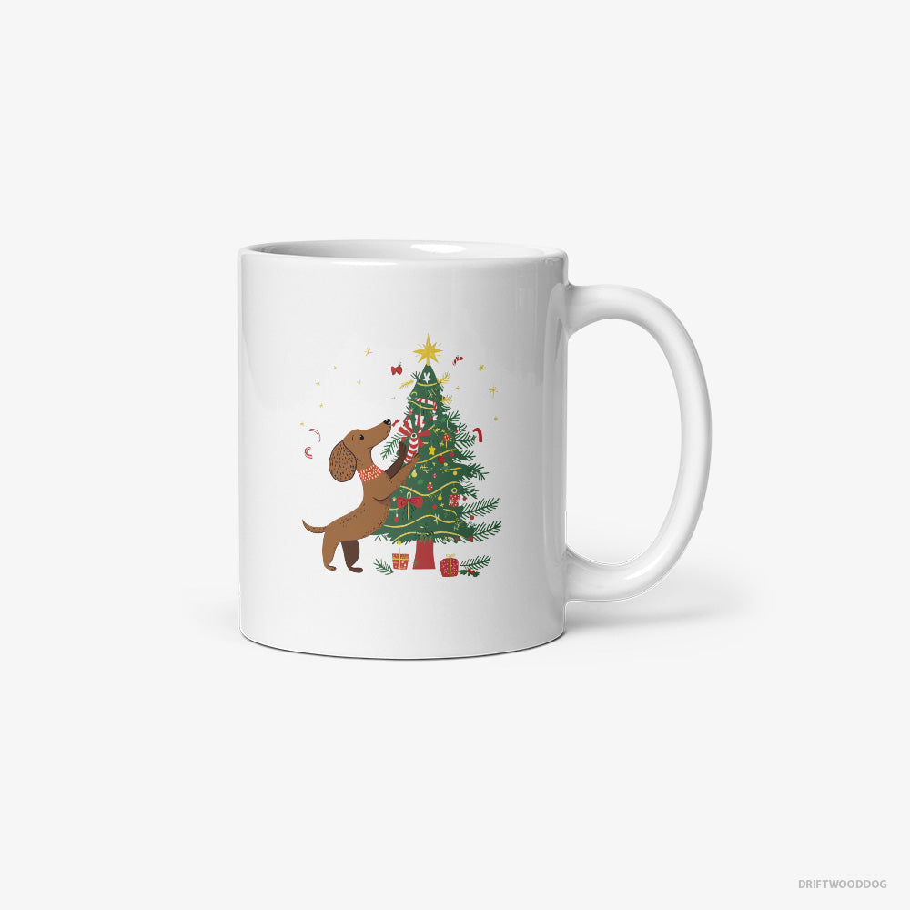 Dachshund Decorating the Christmas Tree Classic Mug