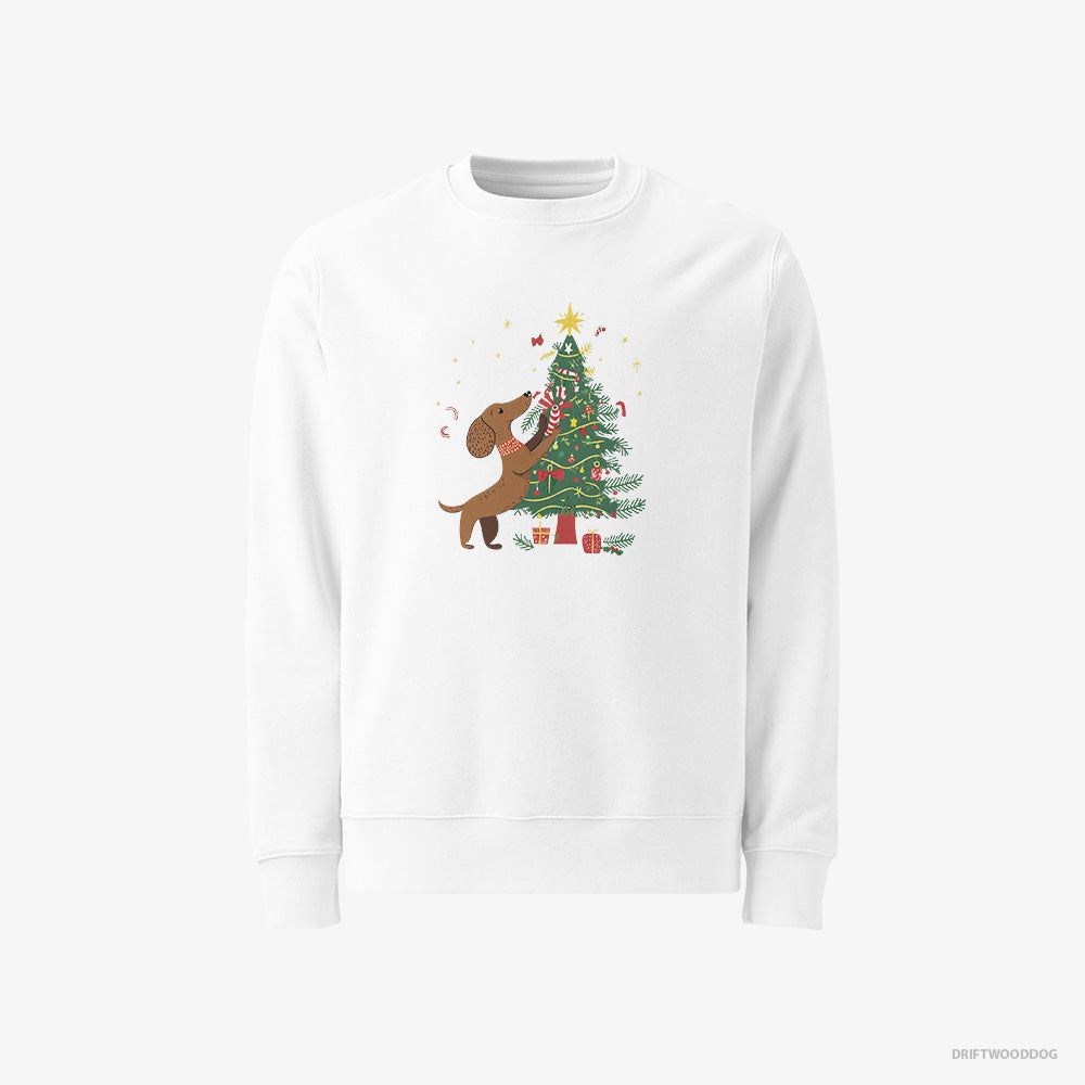 Dachshund Decorating the Christmas Tree Classic Sweatshirt