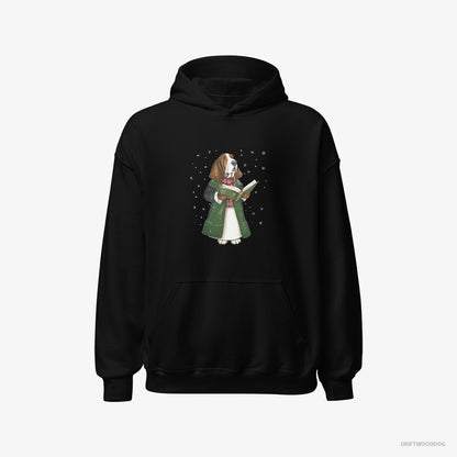 Basset Hound Joyfully Singing Christmas Songs Black Hoodie