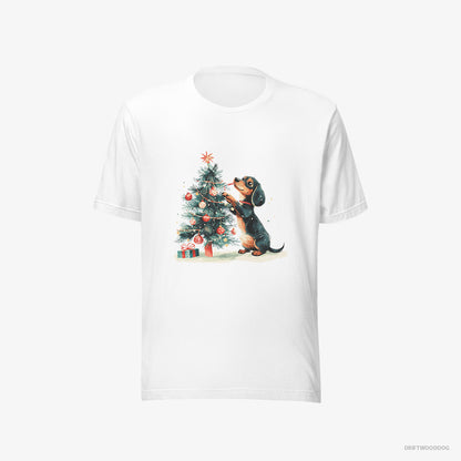 Dachshund Styling the Christmas Tree White T-Shirt