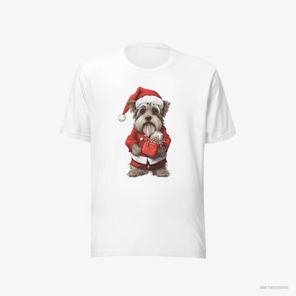 Yorkshire Terrier Carrying a Bag of Christmas Cookies White T-Shirt