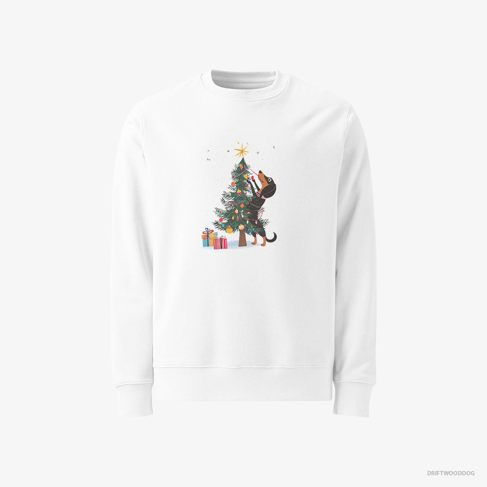 Dachshund Styling the Christmas Tree Classic Sweatshirt