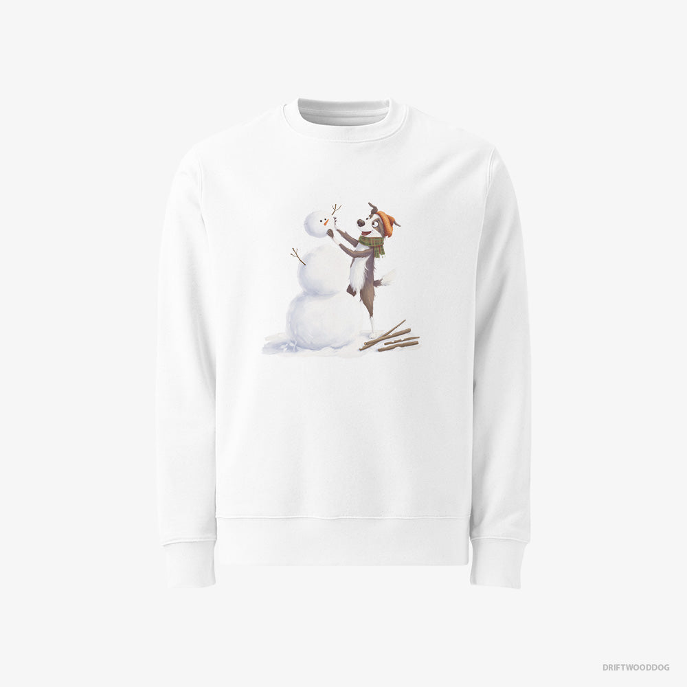 Border Collie Forming a Snowman Classic Sweatshirt