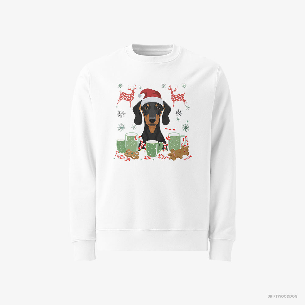 Dobermann in a Winter Holiday Theme Classic Sweatshirt