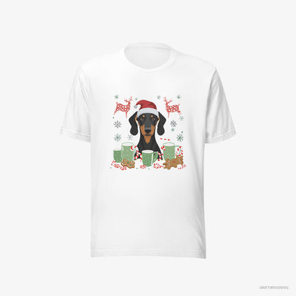 Dobermann in a Winter Holiday Theme White T-Shirt