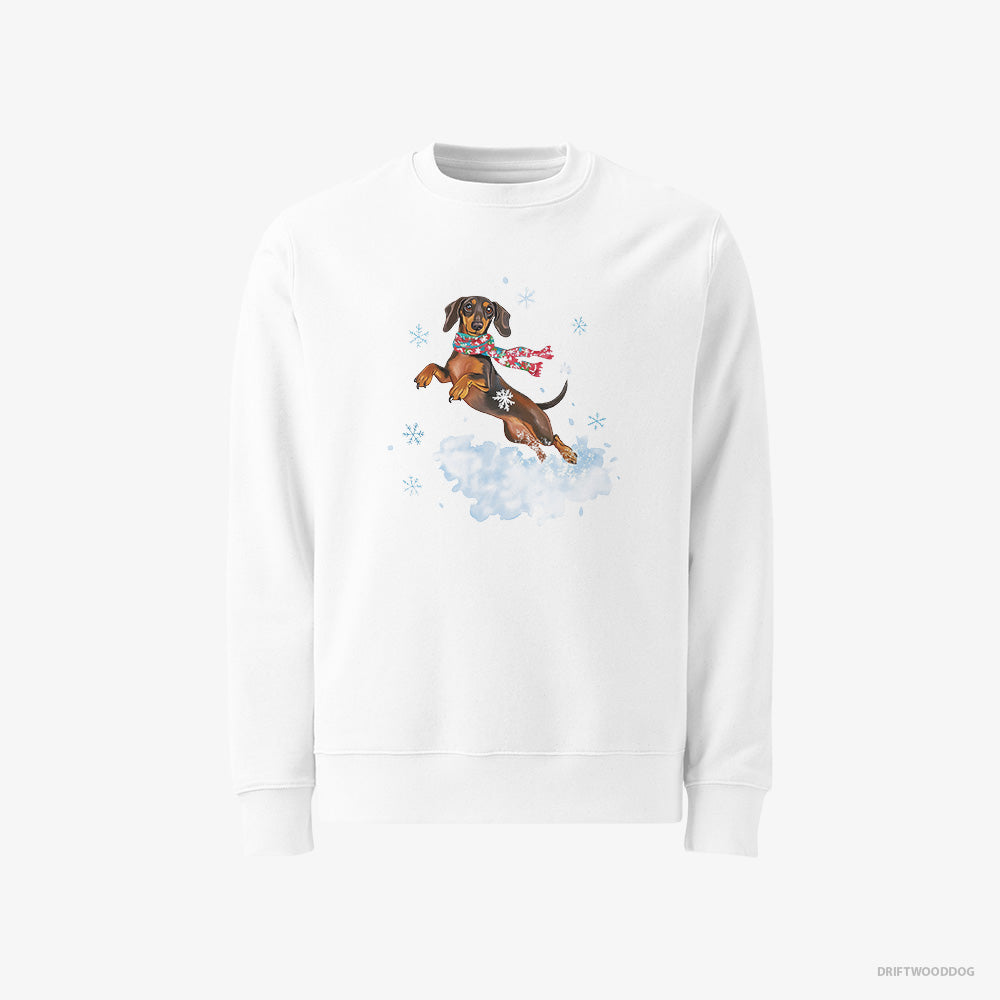 Dachshund Jumping from a Fluffy Cloud Classic Sweatshirt