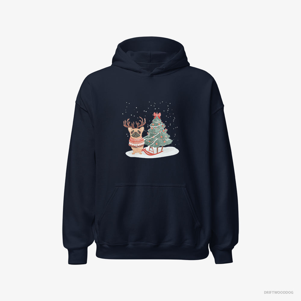 French Bulldog with a Christmas Tree Classic Hoodie