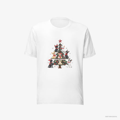 French Bulldog Puppies Climbing the Christmas Tree White T-Shirt