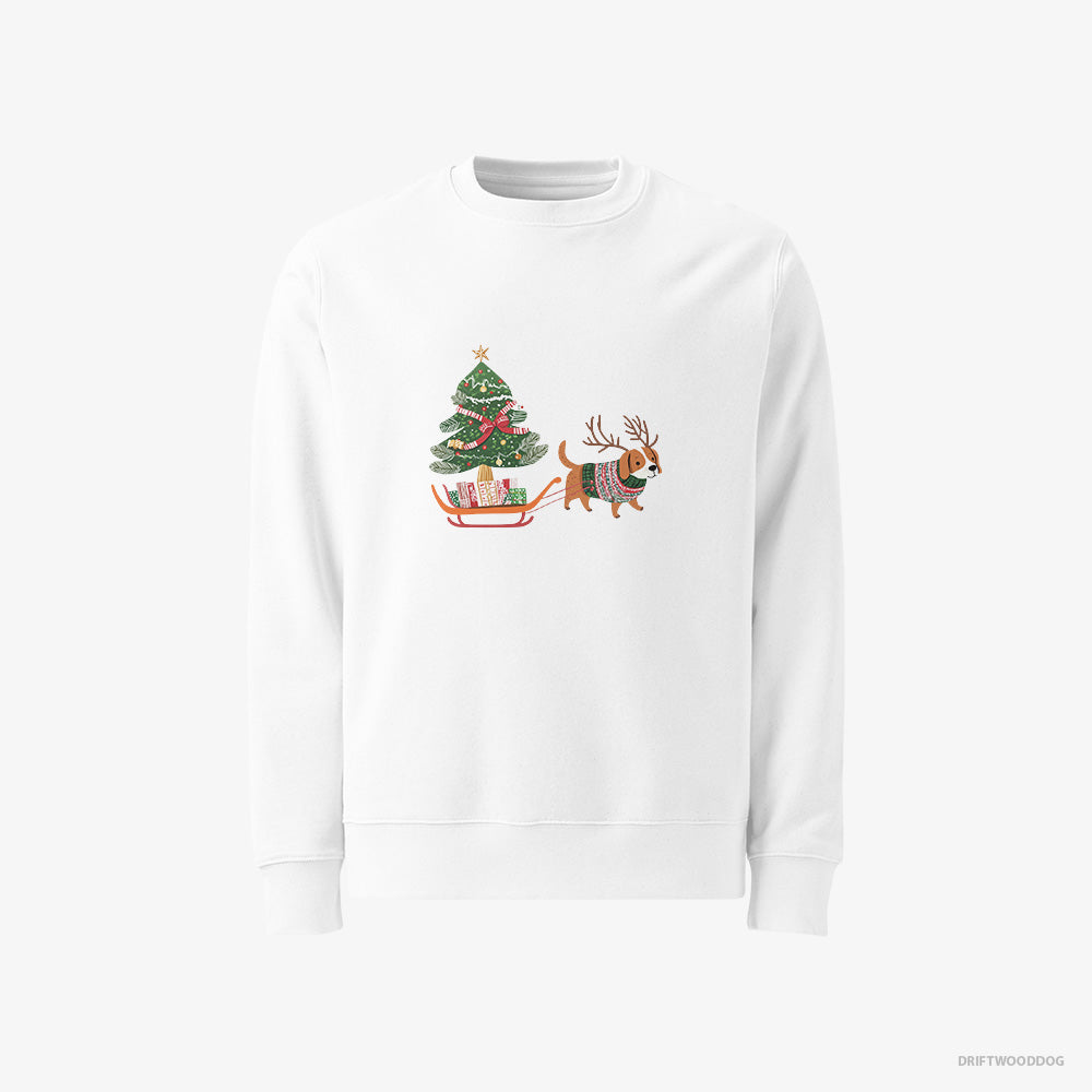 Beagle Dragging a Tree on a Sled Classic Sweatshirt