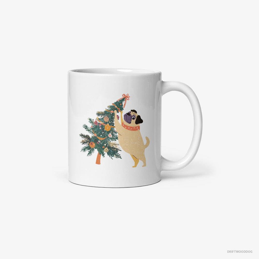 Pug Hanging Decorations on the Christmas Tree Classic Mug