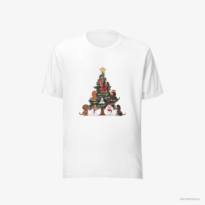 Beagle Puppies All Over the Christmas Tree White T-Shirt