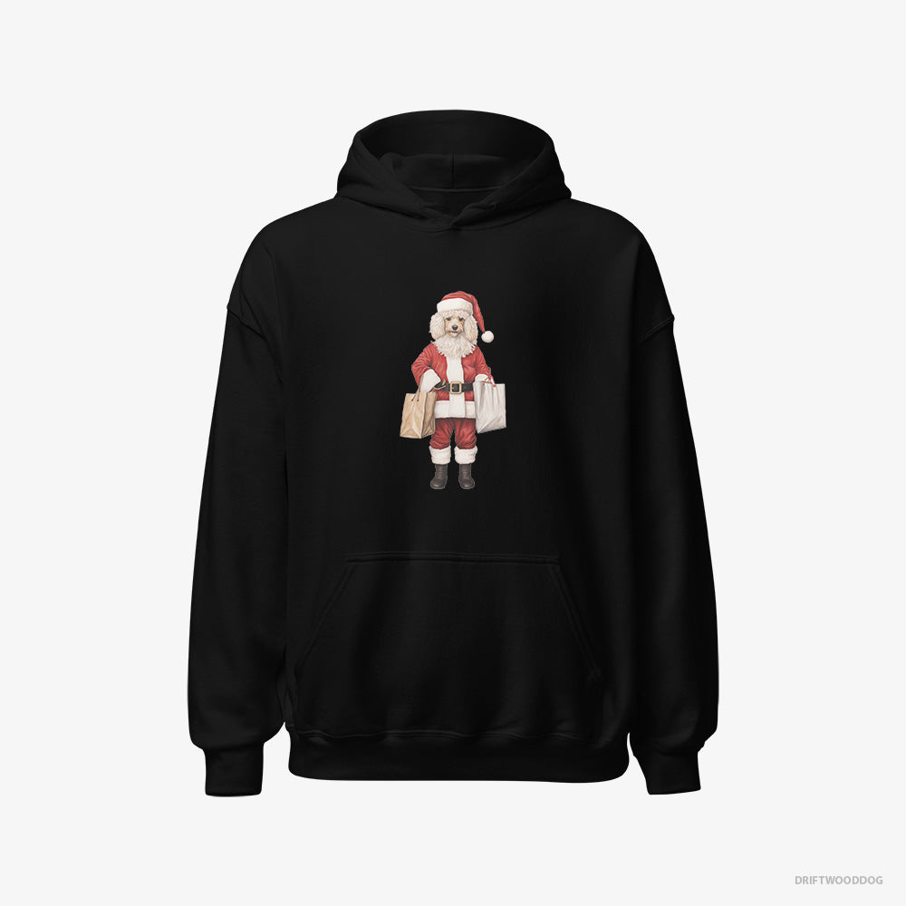 Poodle Wearing Santa's Outfit – Women's Hoodie Black – Classic