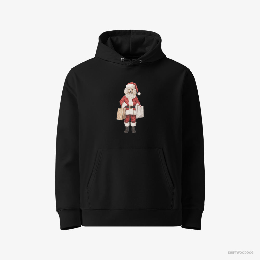 Poodle Wearing Santa's Outfit – Men's Hoodie Black Eco – Eco-Friendly