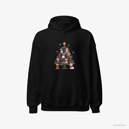 French Bulldog Puppies on Every Christmas Tree Branch Black Hoodie