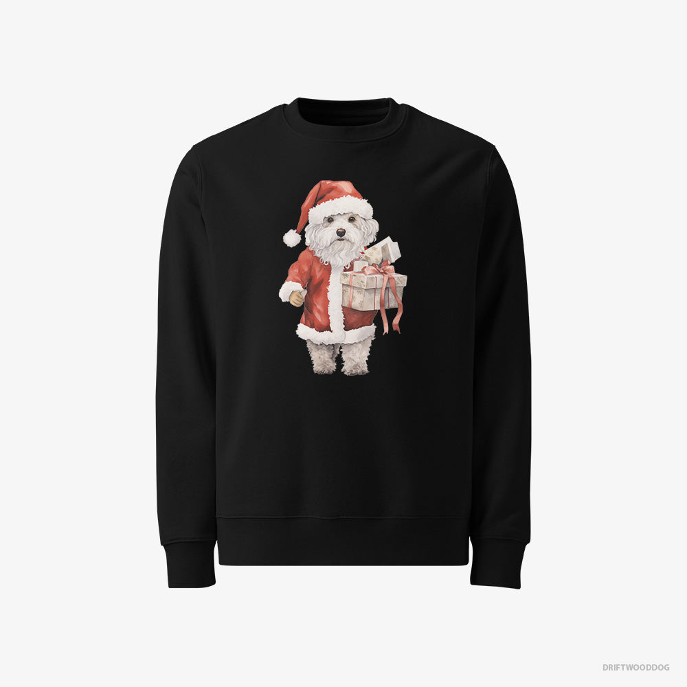 Poodle in a Santa Costume – Men's Sweatshirt Black – Classic