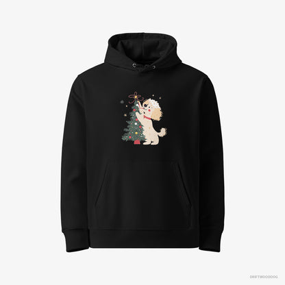 Poodle Styling the Christmas Tree Black Hoodie