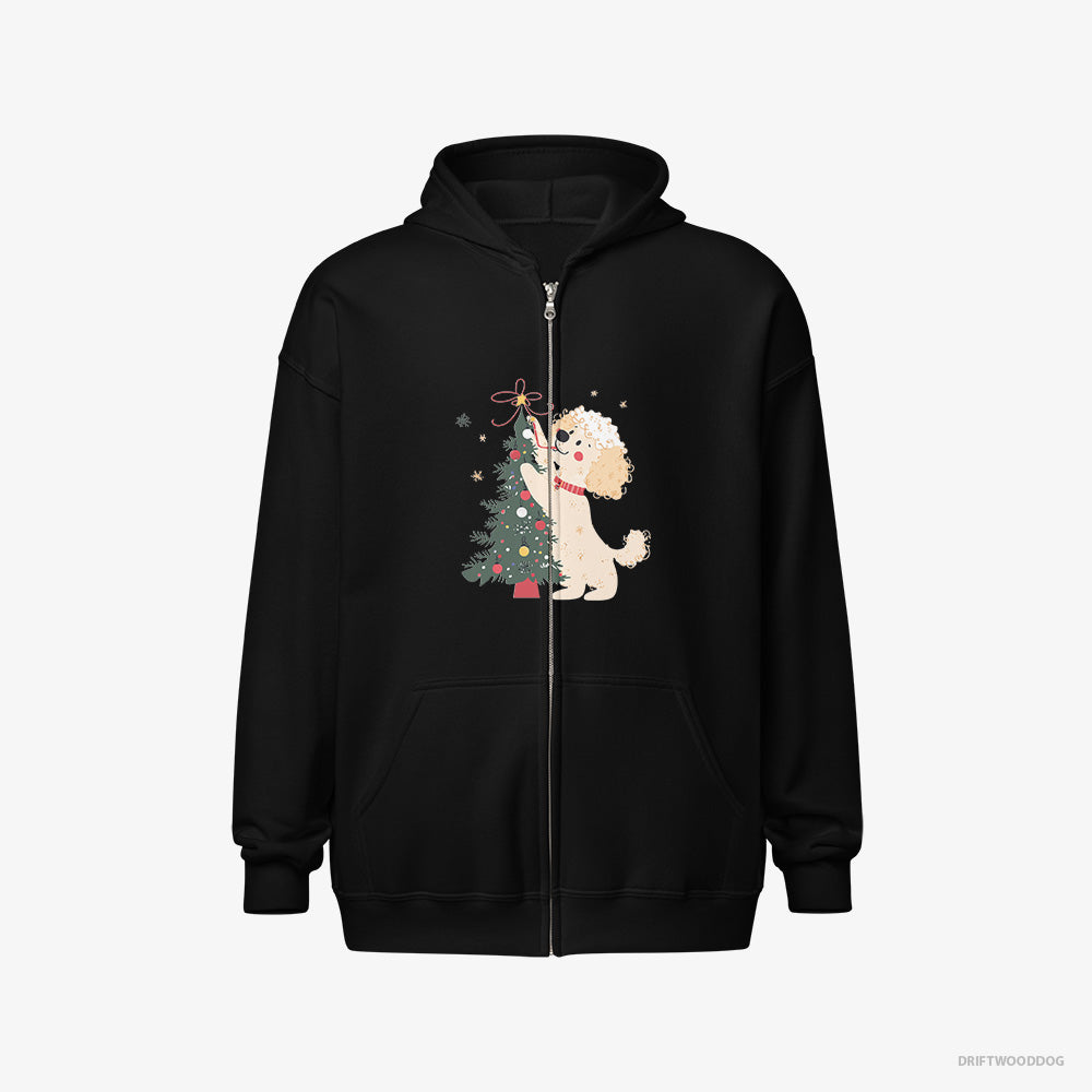 Poodle Styling the Christmas Tree Full-Zip Hoodie