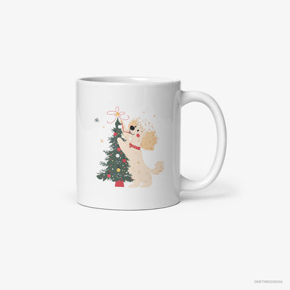 Poodle Styling the Christmas Tree White Mug