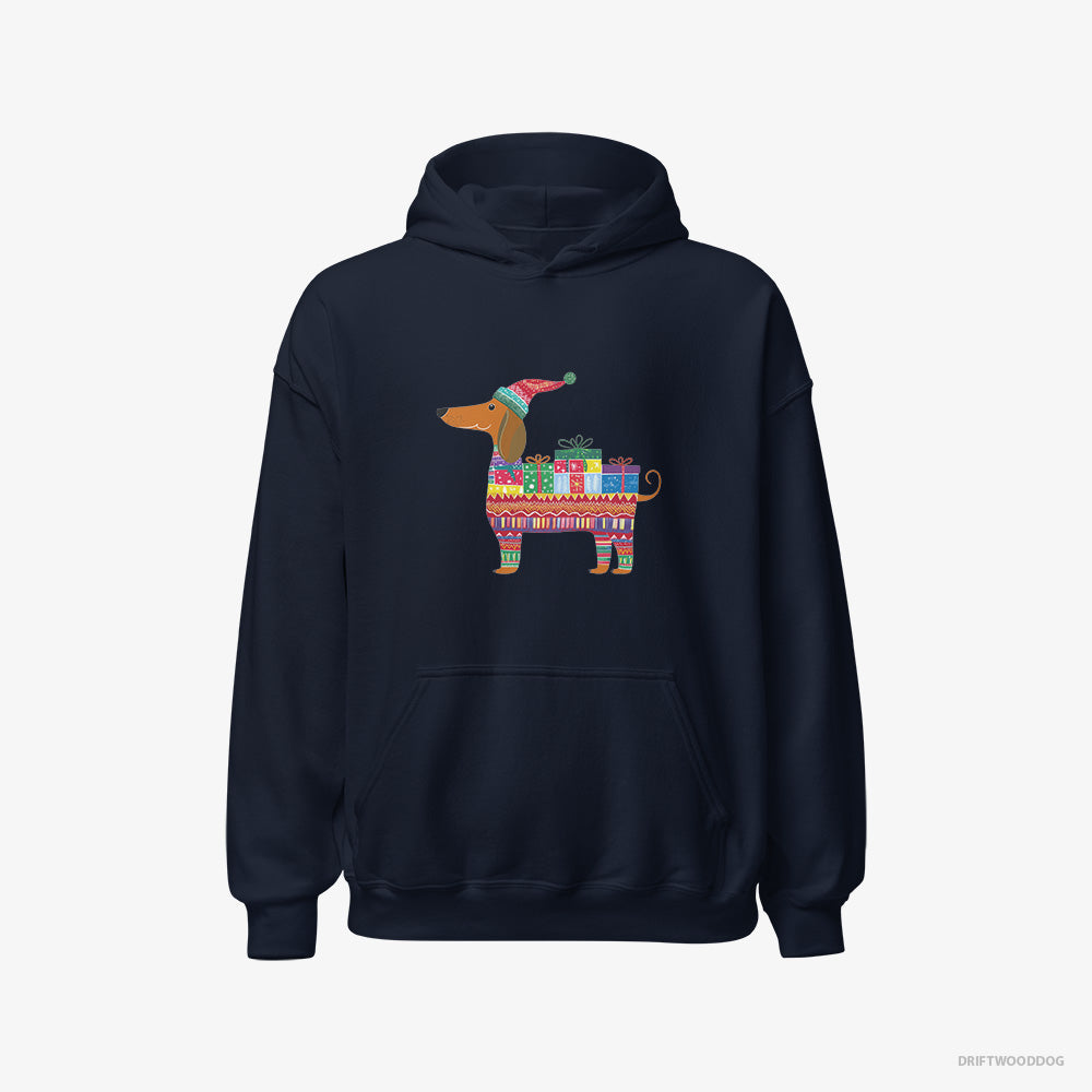 Dachshund in a Festive Gift Wrap Theme Classic Hoodie