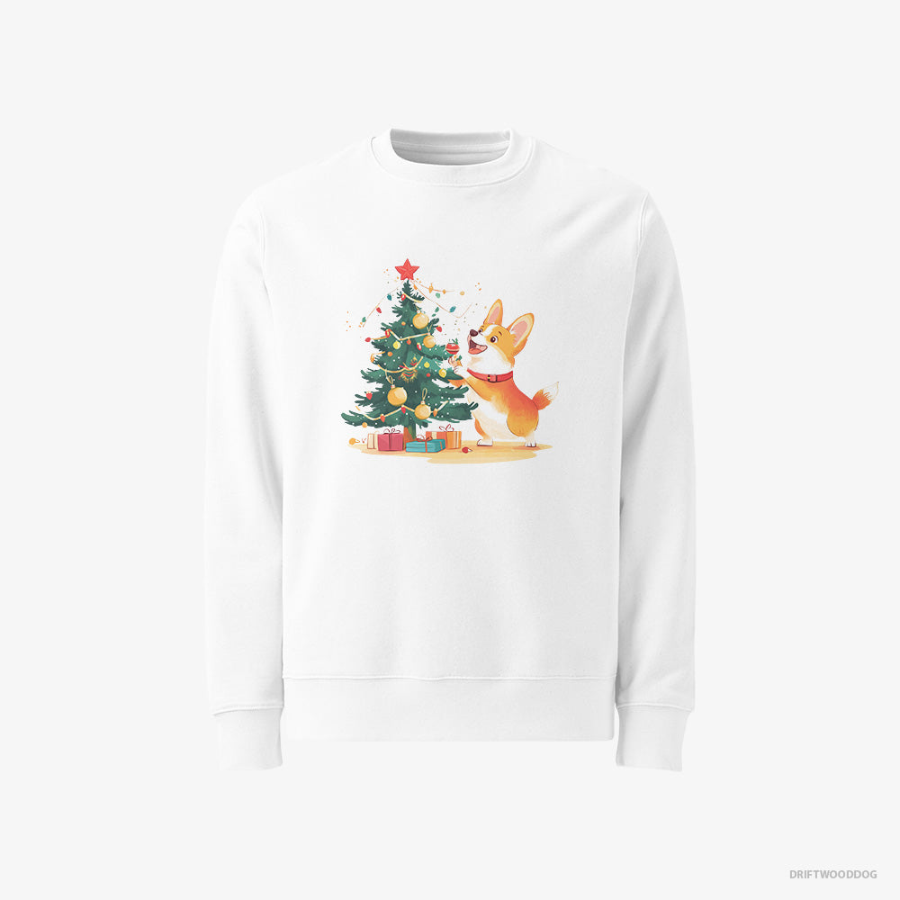 Corgi Decorating the Christmas Tree Classic Sweatshirt