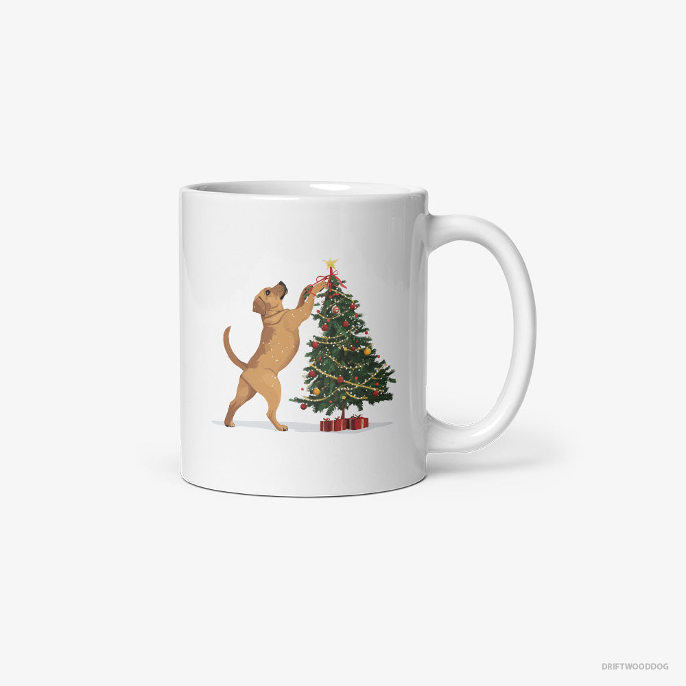 Labrador Retriever Setting Up Christmas Lights Classic Mug