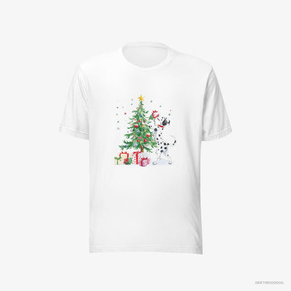 Dalmatian Arranging Christmas Tree White T-Shirt