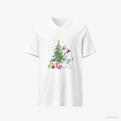 Dalmatian Arranging Christmas Tree White T-Shirt