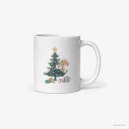 Poodle Styling the Christmas Tree White Mug