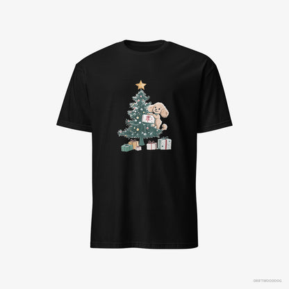 Poodle Styling the Christmas Tree Black T-Shirt