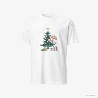 Poodle Styling the Christmas Tree White T-Shirt