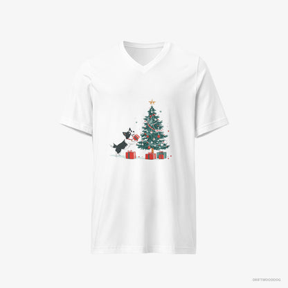 Border Collie Preparing Presents for the Christmas White T-Shirt