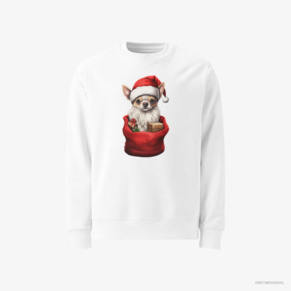 Chihuahua in a Christmas Bag White Sweatshirt