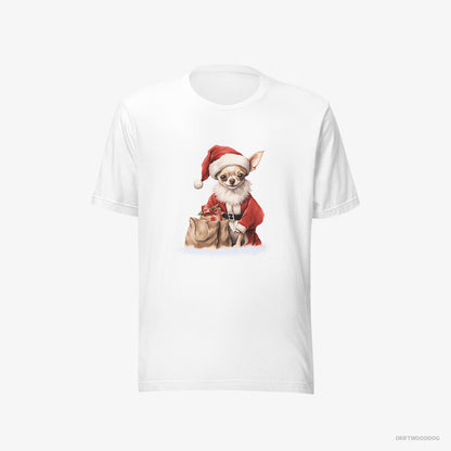 Chihuahua Bringing a Bag of Christmas Presents White T-Shirt