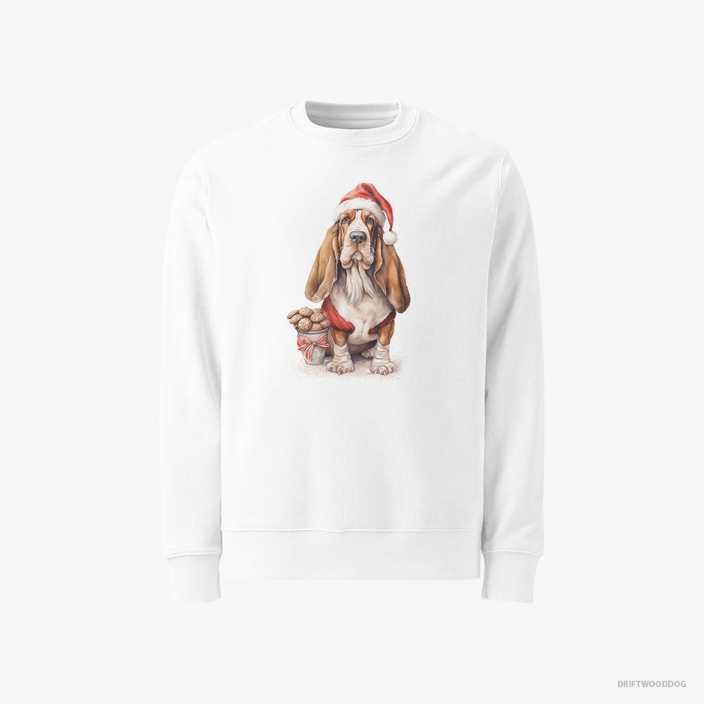 Basset Hound With a Sack of Christmas Cookies Classic Sweatshirt