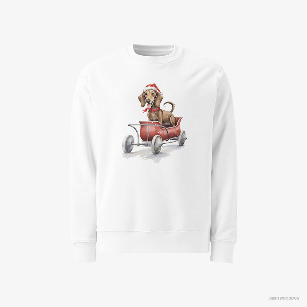 Dachshund Riding in a Christmas Sleigh Classic Sweatshirt