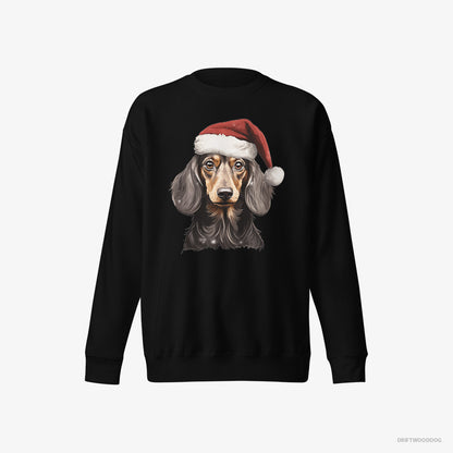 Dachshund in a Christmas Mood Black Sweatshirt