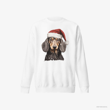 Dachshund in a Christmas Mood White Sweatshirt