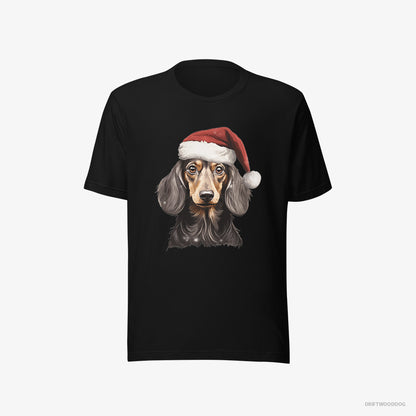 Dachshund in a Christmas Mood Black T-Shirt