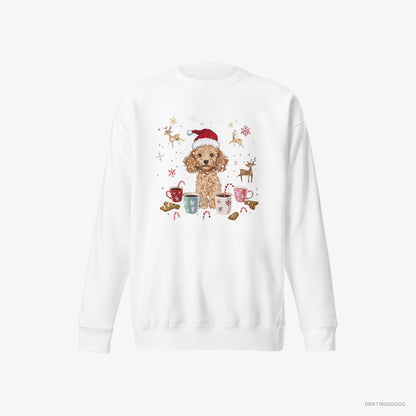 Poodle in the Christmas Spirit White Sweatshirt