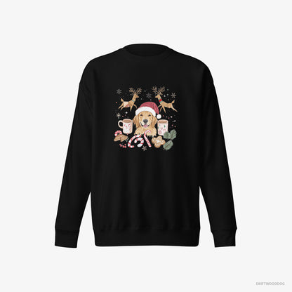 Golden Retriever Surrounded by Christmas Cheer Black Sweatshirt