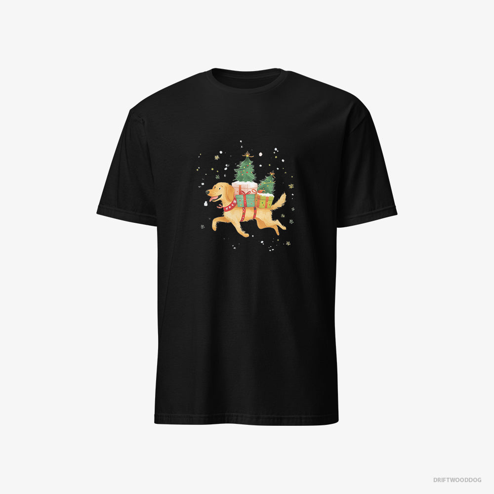 Golden Retriever with Christmas Gifts on Its Back Classic T-Shirt